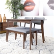 Home Square 3 Piece Furniture Set with Dining Table and 2 Large Benches
