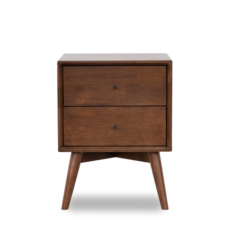 Home Square 2 Piece Furniture Set with Wood Nightstand and Dresser
