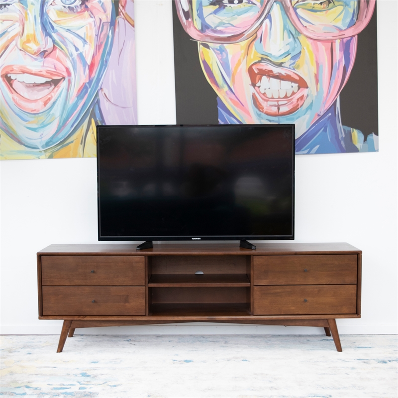 Home Square 3 Piece Furniture Set with Wood TV Stand and 2 Nightstands