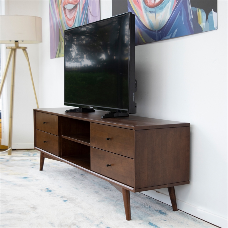 Home Square 2 Piece Furniture Set with Wood TV Stand and Dresser