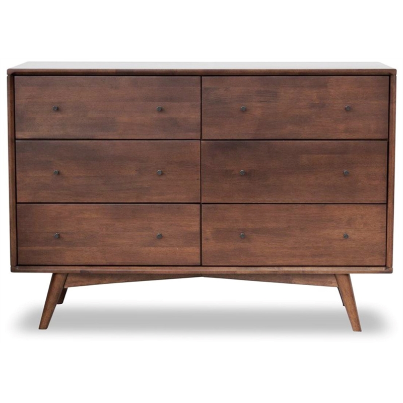 Home Square 4 Piece Set with Queen Platform Bed Nightstand and 2-Dresser