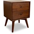Home Square 2 Piece Set with Queen Platform Bed and Nightstand