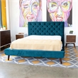 Home Square 2 Piece Set with Queen Platform Bed and Nightstand