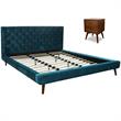 Home Square 2 Piece Set with Queen Platform Bed and Nightstand
