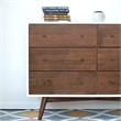 Home Square 2 Piece Set with Queen Platform Bed and 6-Drawer Dresser