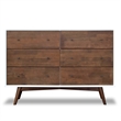 Home Square 2 Piece Set with Queen Platform Bed and 6-Drawer Dresser