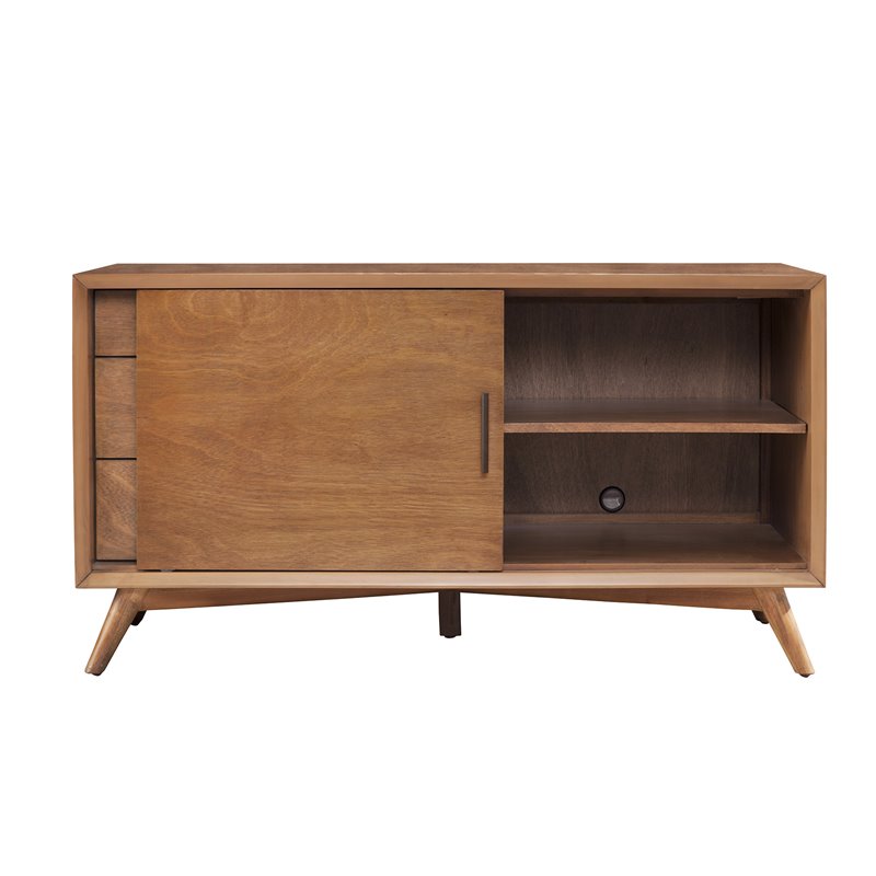 Home Square 4 Piece Set with Small TV Console Full Size Panel Bed & Nightstand