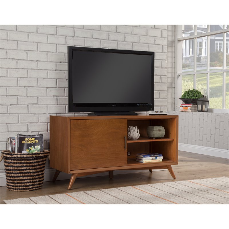 Home Square 4 Piece Set with Small TV Console Full Size Panel Bed & Nightstand
