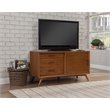 Home Square 4 Piece Set with Small TV Console Full Size Panel Bed & Nightstand