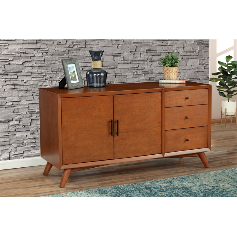 Home Square 4 Piece Set with Sideboard Full Size Panel Bed & Nightstand