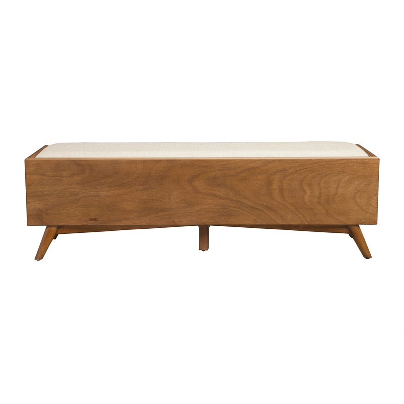 Home Square 2 Piece Furniture Set with Large Wood TV Console and Bedroom Bench