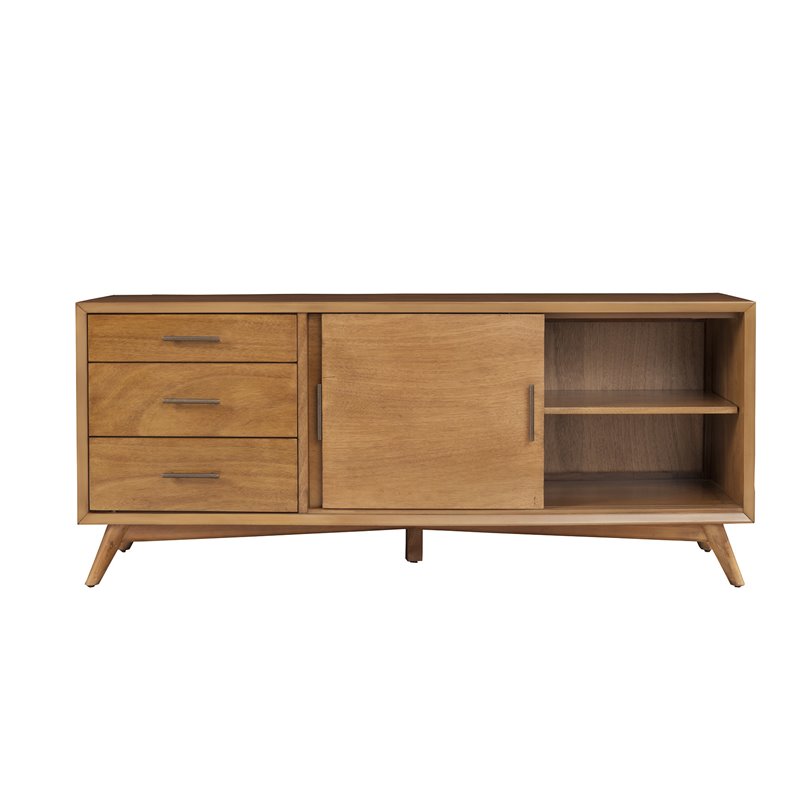Home Square 2 Piece Furniture Set with Large Wood TV Console and Bedroom Bench