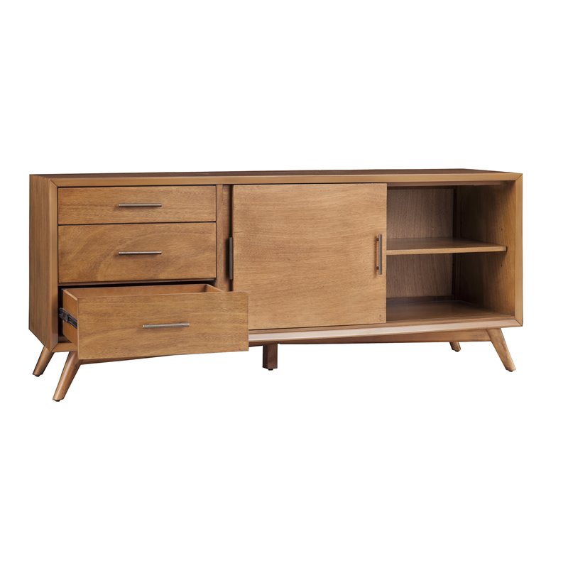 Home Square 2 Piece Furniture Set with Large Wood TV Console and Bedroom Bench