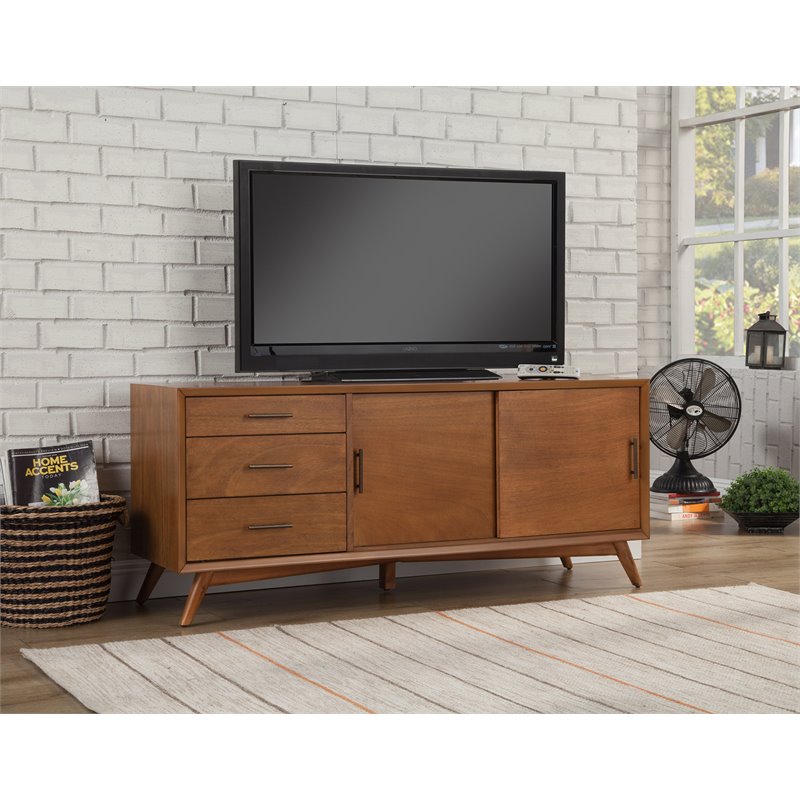 Home Square 2 Piece Furniture Set with Large Wood TV Console and Bedroom Bench