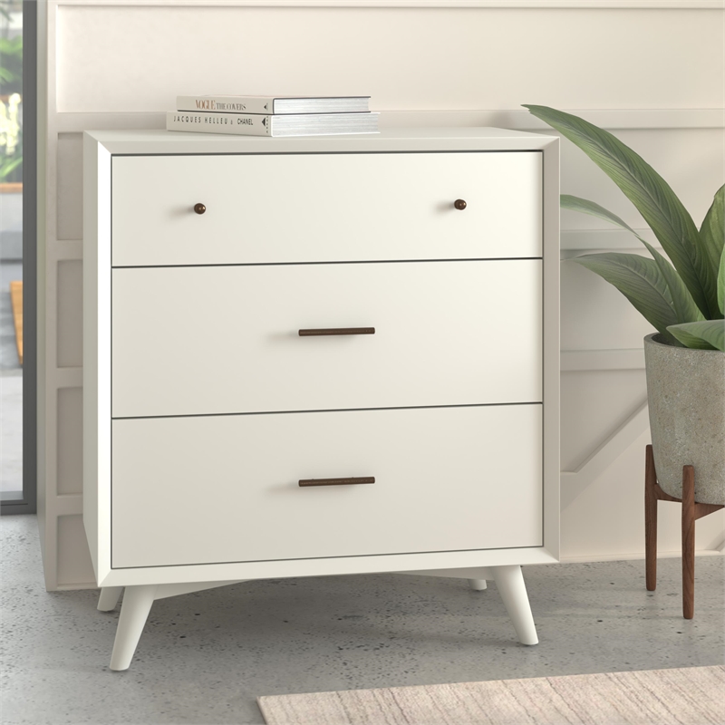 Home Square 3 Piece Set with Dresser Small Chest & Multifunction Chest in White