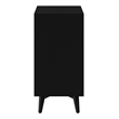 Home Square 2 Piece Set with 2-Drawer Nightstand & 3-Drawer Small Chest in Black