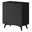 Home Square 3 Piece Set with 2-Drawer Nightstand & 3-Drawer Small Chest in Black