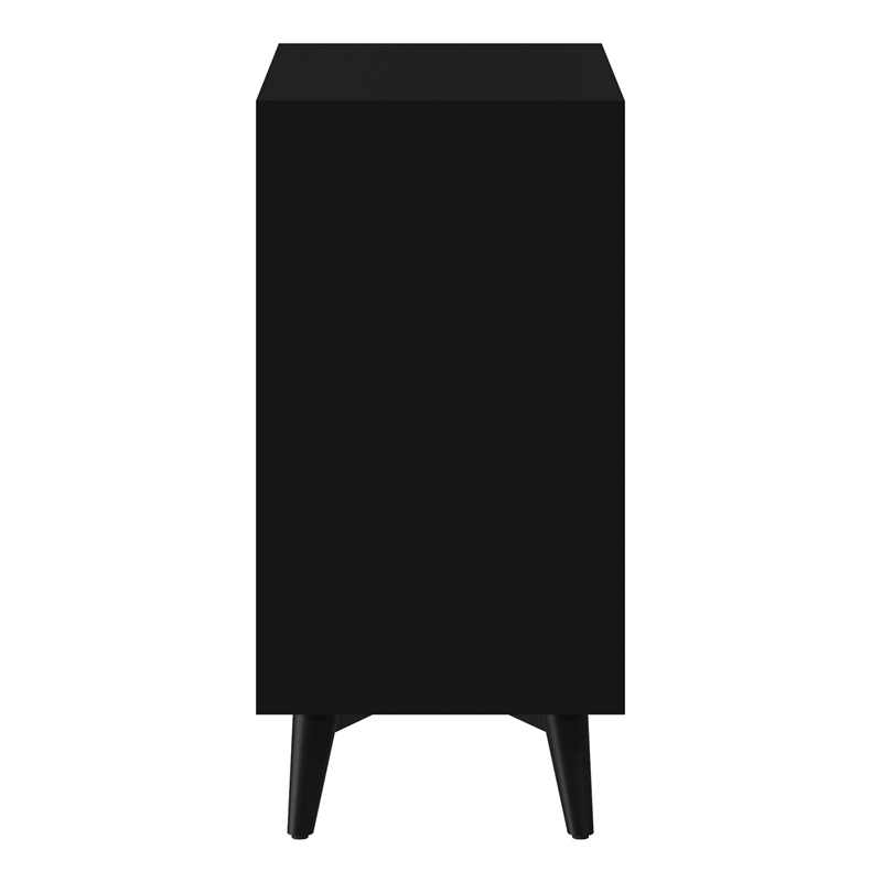 Home Square 3 Piece Set with 2-Drawer Nightstand & 3-Drawer Small Chest in Black