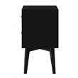 Home Square 3 Piece Set with 2-Drawer Nightstand & Multifunction Chest in Black