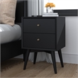 Home Square 3 Piece Set with 2-Drawer Nightstand & Multifunction Chest in Black