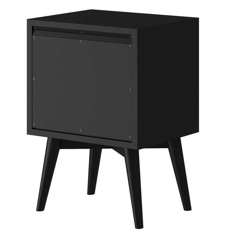 Home Square 3 Piece Set with 2-Drawer Nightstand & Multifunction Chest in Black