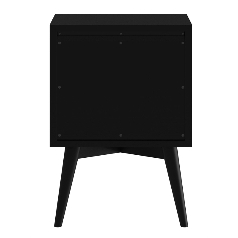 Home Square 3 Piece Set with 2-Drawer Nightstand & Multifunction Chest in Black