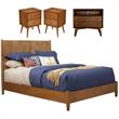 Home Square 4 Piece Set with Large Nightstand Standard King Bed & Nightstand