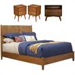 Home Square 4 Piece Set with Large Nightstand Full Size Bed & Nightstand