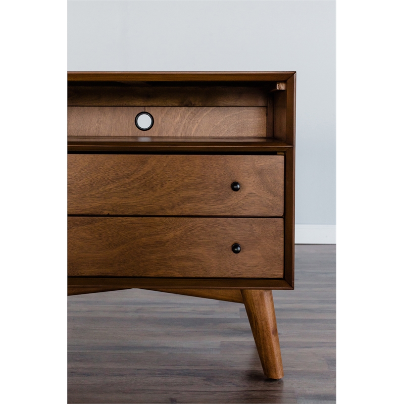 Home Square 3 Piece Set with Large Nightstand Queen Panel Bed & Nightstand