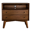 Home Square 2 Piece Set with Full Size Panel Bed and 2-Drawer Nightstand