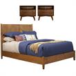 Home Square 3 Piece Set with Full Size Panel Bed and 2-Drawer Nightstand