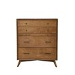 Home Square 4 Piece Set with Chest Full Size Panel Bed and 2-Drawer Nightstand