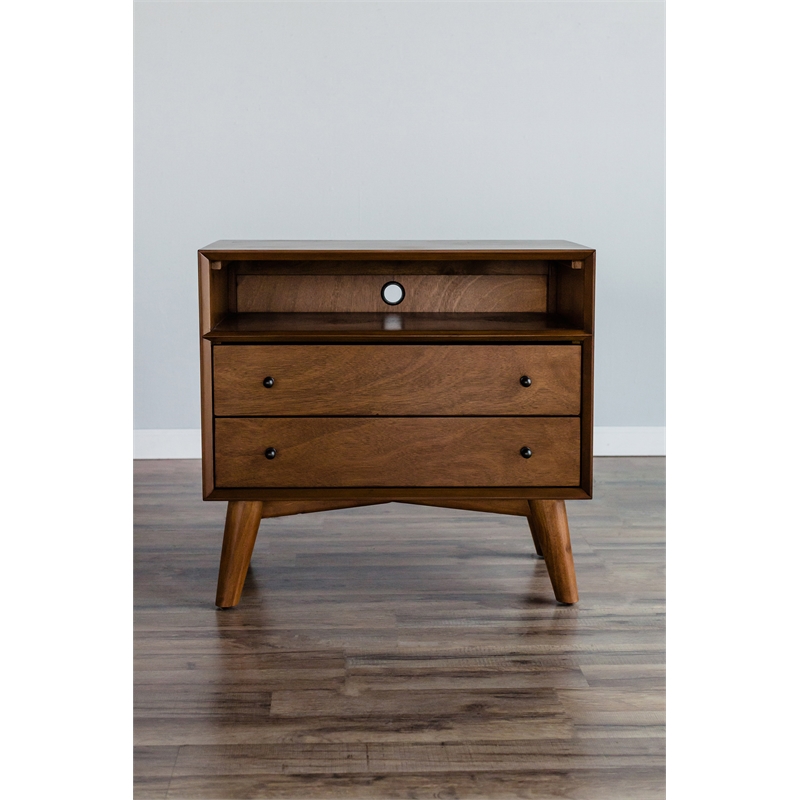 Home Square 3 Piece Set with TV Console Queen Panel Bed & Large Nightstand