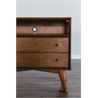 Home Square 3 Piece Set with TV Console Modern Full Size Panel Bed & Nightstand