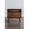 Home Square 3 Piece Set with TV Console Modern Full Size Panel Bed & Nightstand