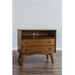 Home Square 3 Piece Set with TV Console Modern Full Size Panel Bed & Nightstand