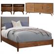 Home Square 4 Piece Set with TV Console Queen Panel Bed & 2 Nightstands