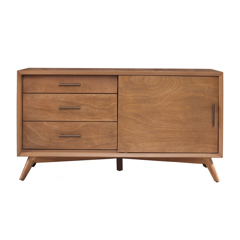 Home Square 4 Piece Set with TV Console King Panel Bed & Large Nightstand