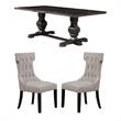 Home Square 3 Piece Furniture Set with Dining Table and Dining Side Chairs