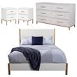 Home Square 4 Piece Set with Nightstand Dresser & Standard King Panel Bed