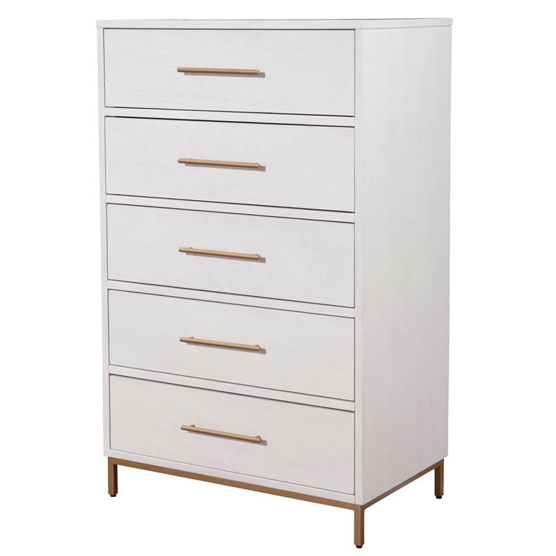 Home Square 4 Piece Set with Nightstand Chest Dresser & Standard King Panel Bed