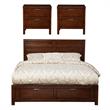 Home Square 3 Piece Set with Nightstand and California King Storage Bed
