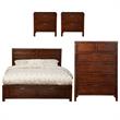 Home Square 4 Piece Set with Nightstand Queen Storage Bed & Chest