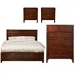 Home Square 4 Piece Set with Nightstand California King Storage Bed & Chest