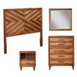Home Square 5 Piece Set with Nightstand Chest Mirror & California King Headboard