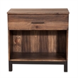 Home Square 2 Piece Set with Nightstand and 6-Drawer Dresser in Rustic Pine