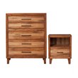 Home Square 2 Piece Set with Nightstand & Multifunction Chest in Toffee (Brown)