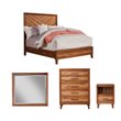 Home Square 4 Piece Set with Nightstand Chest Mirror & Standard King Bed