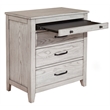 Home Square 2 Piece Set with 3-Drawer Nightstand in Weathered Light Gray