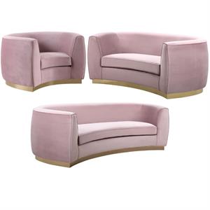 Home Square 3-Piece Furniture Set with Accent Chair Loveseat and Sofa